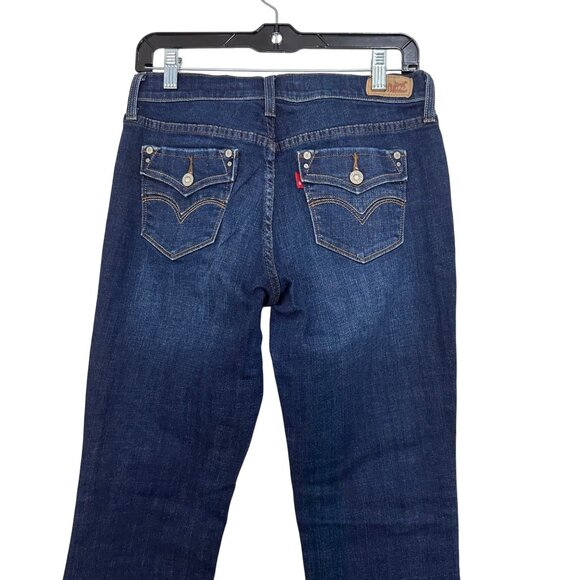 Levis 505 Straight Leg Women Jeans Size 4M Classic Dark Wash Cotton Blend Denim - Picture 10 of 14